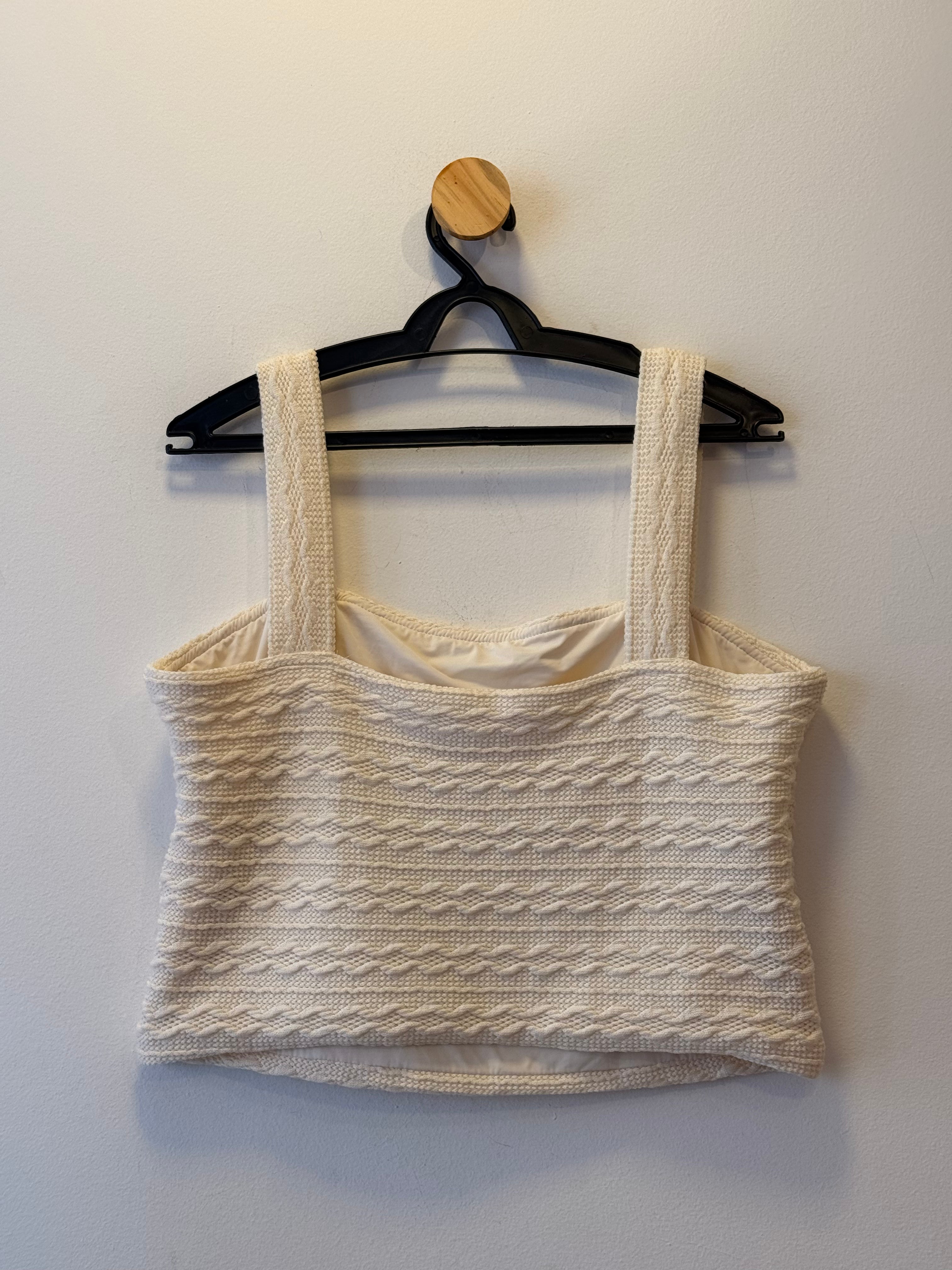 Cropped Off White Geométrico