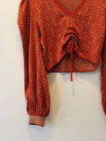 Tricot Vermelho com Manga Bufante