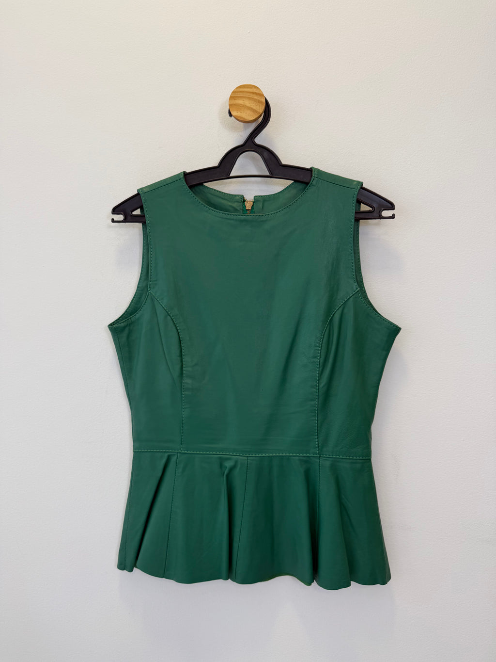 Blusa em Couro Verde
