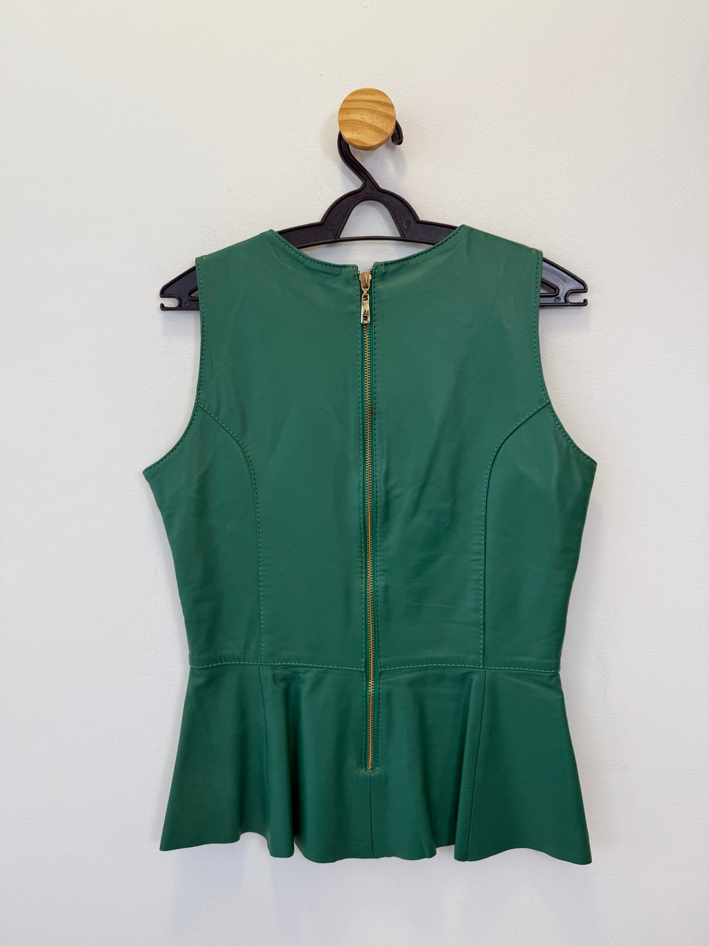 Blusa em Couro Verde