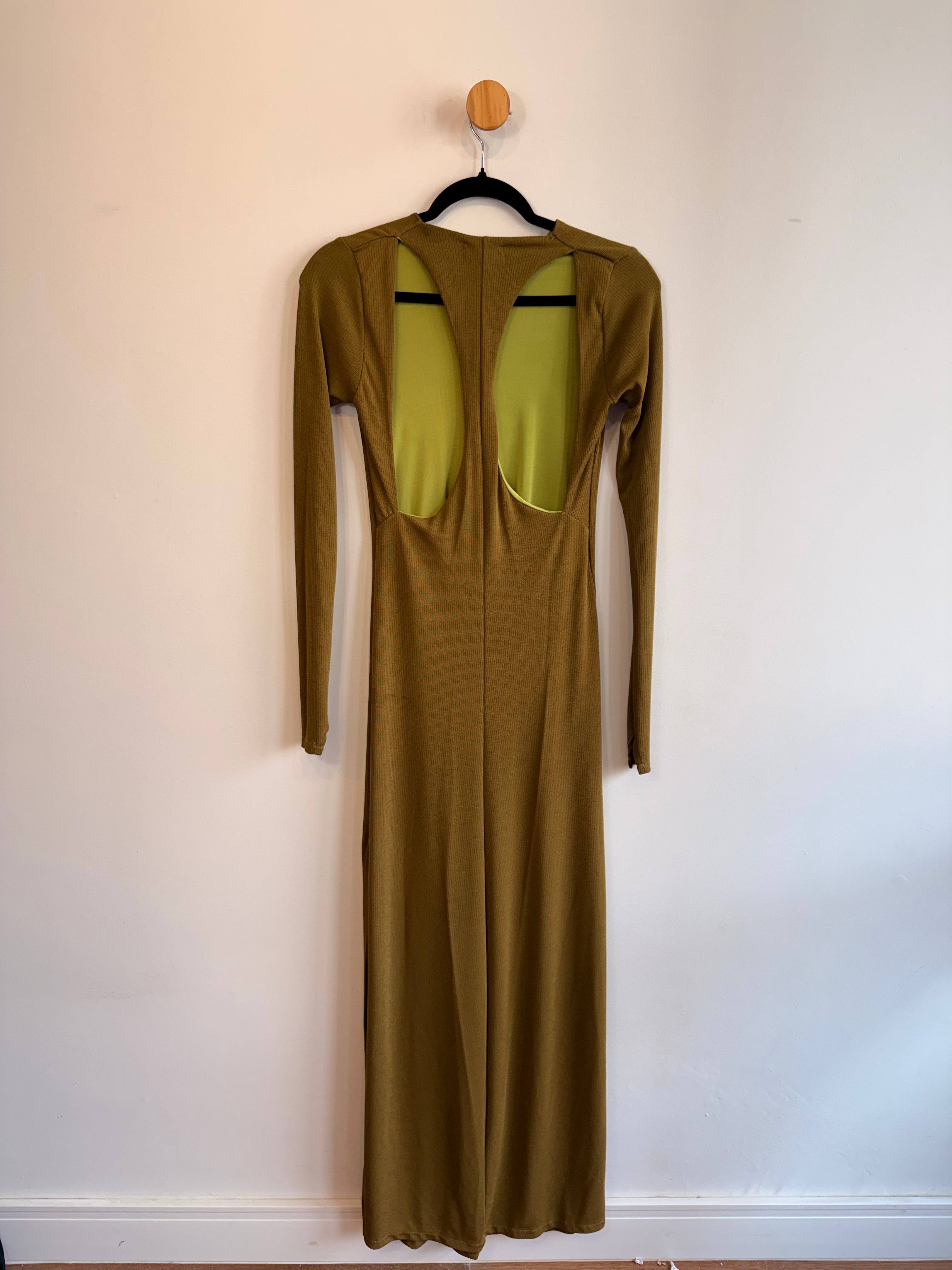 Vestido Longo Verde Animale