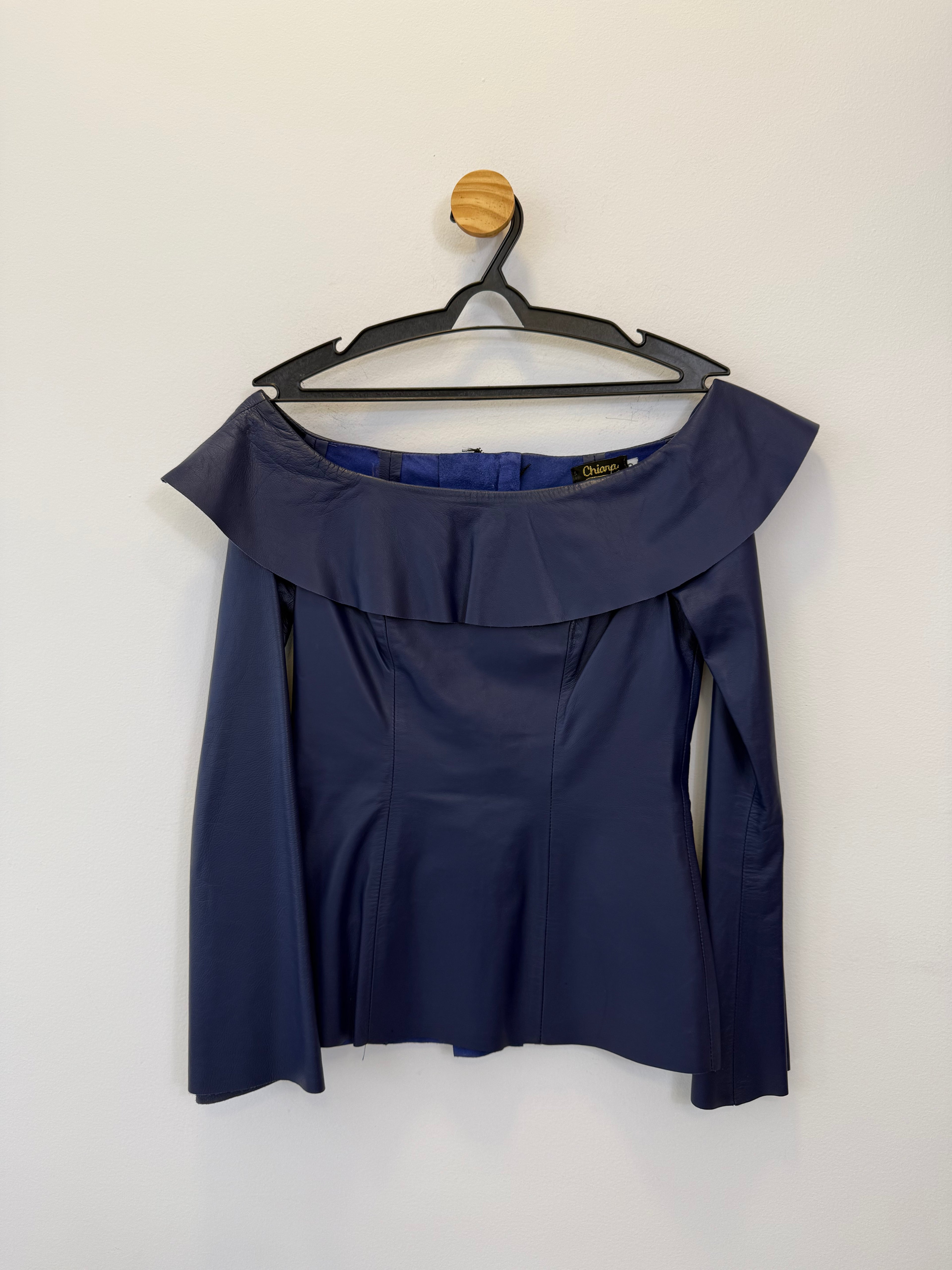 Blusa Ombro a Ombro Azul