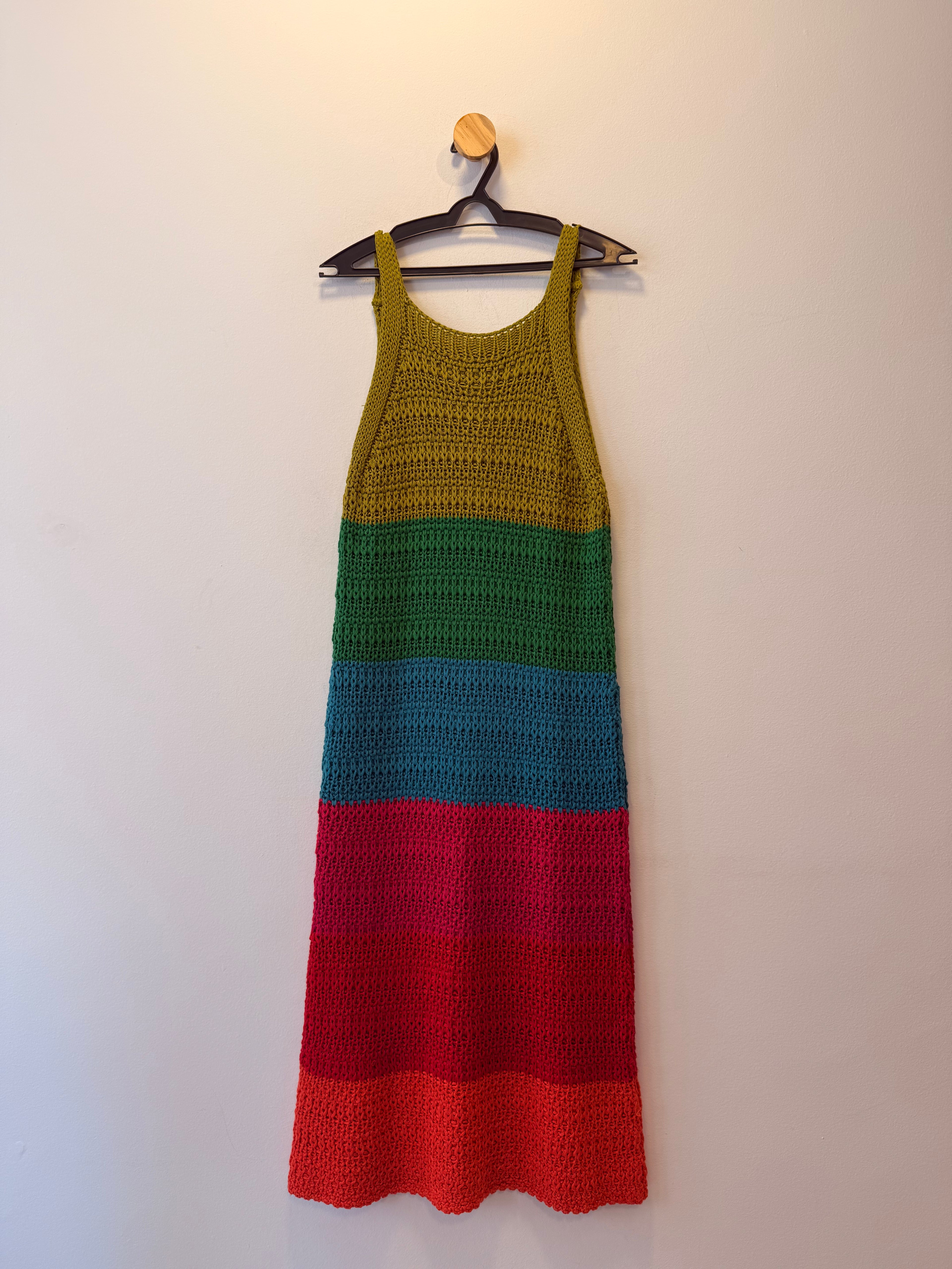 Vestido Crochê Colorido