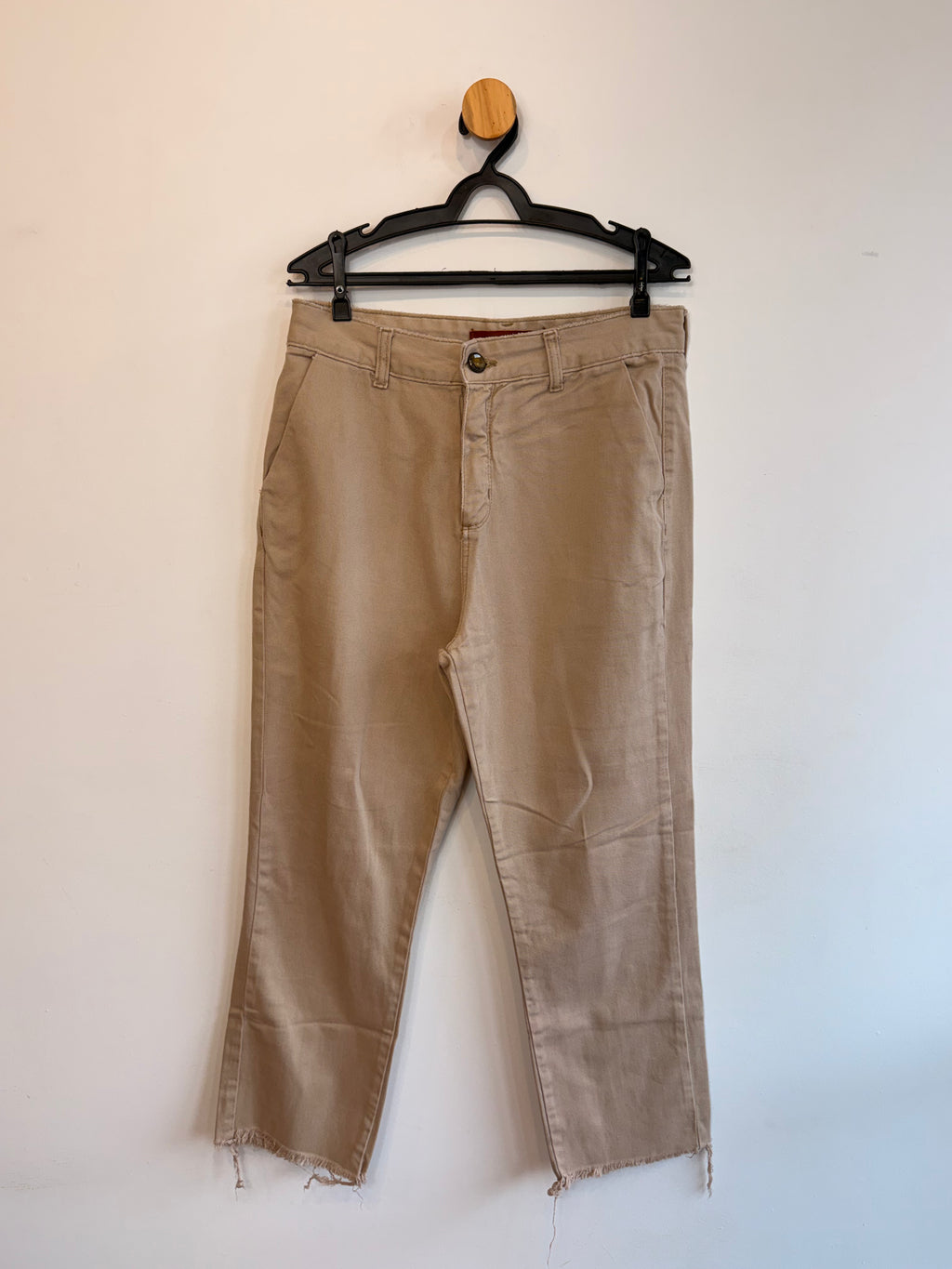 Calça Jeans Bege Shoulder