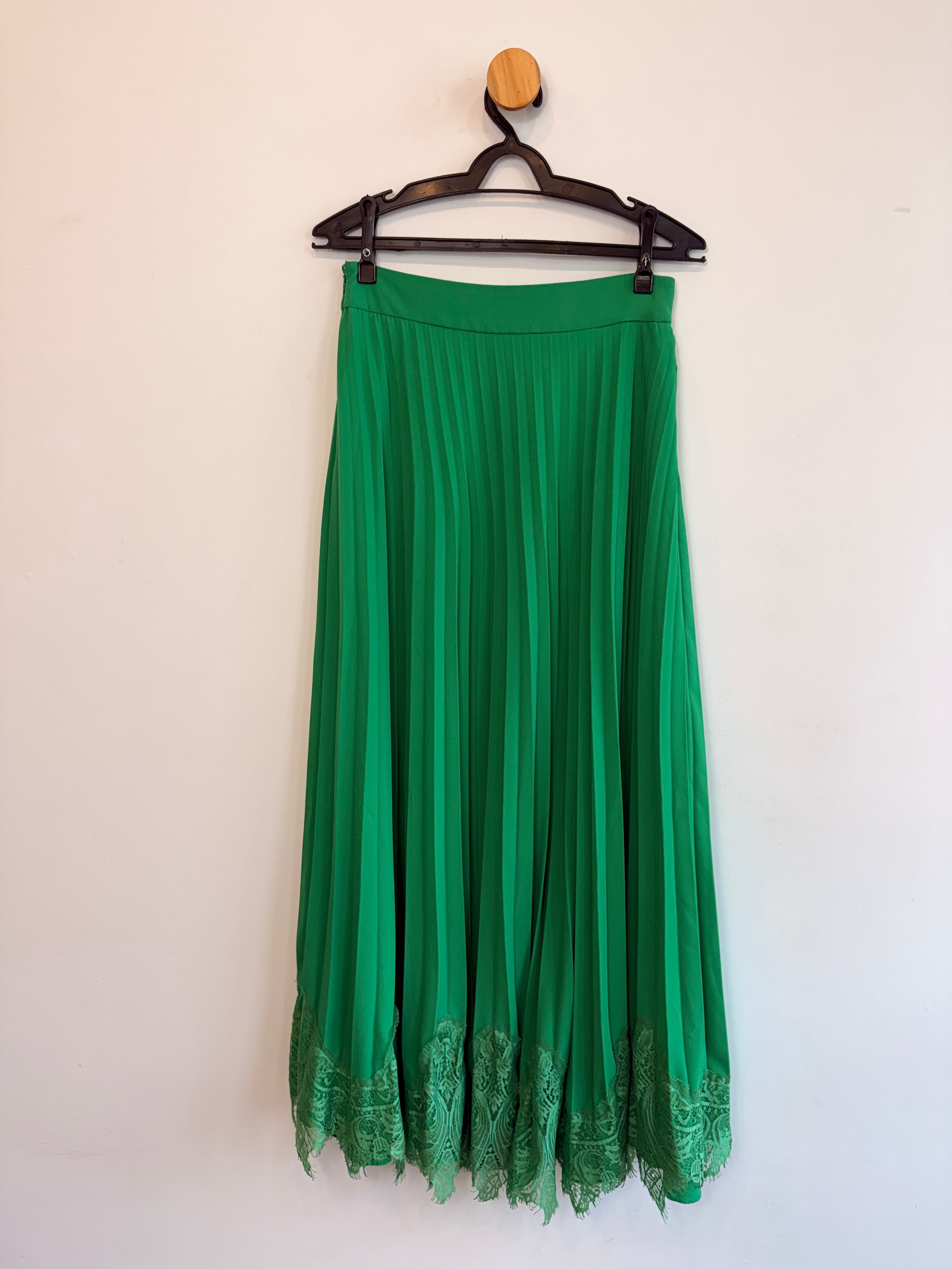 Saia Plissada Verde