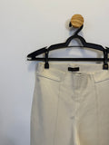 Calça em Couro Off White