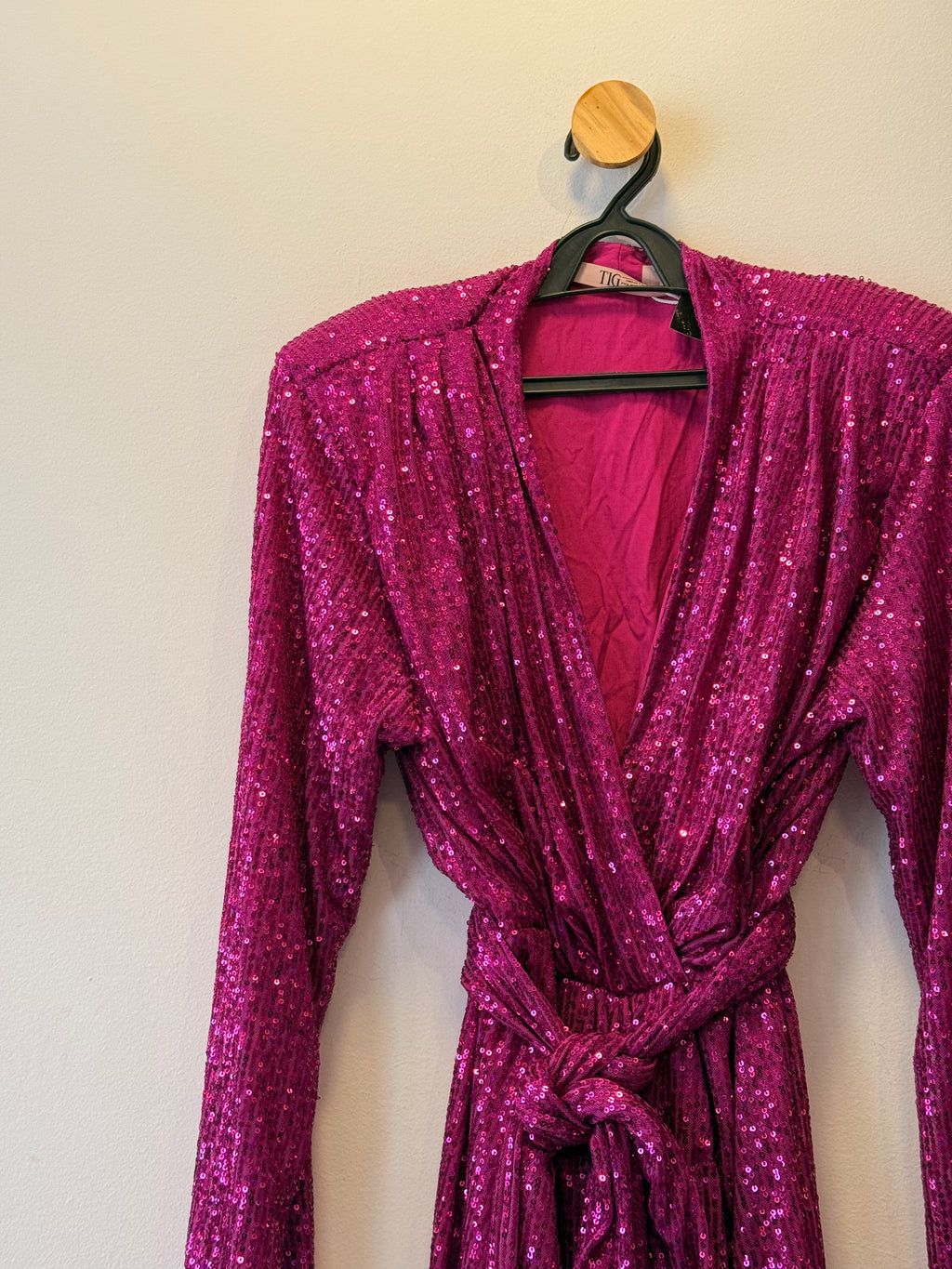 Vestido em Paetê Rosa