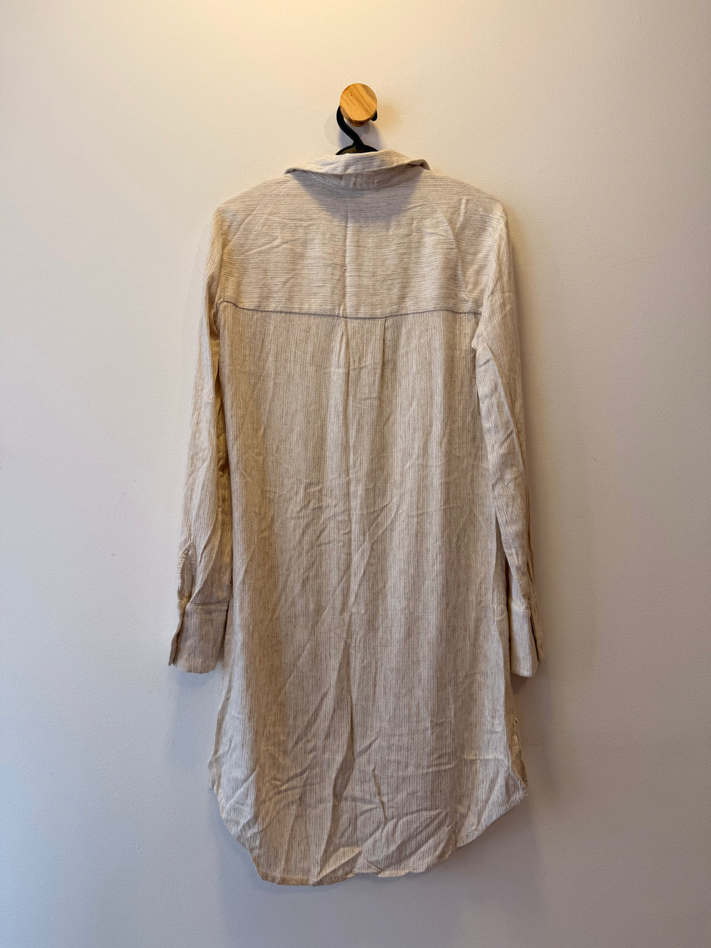 Vestido Chemise Reto Bege