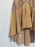 Vestido em Couro Nude Midi