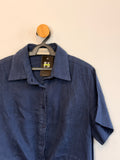 Blusa Azul Linho Hoodmood