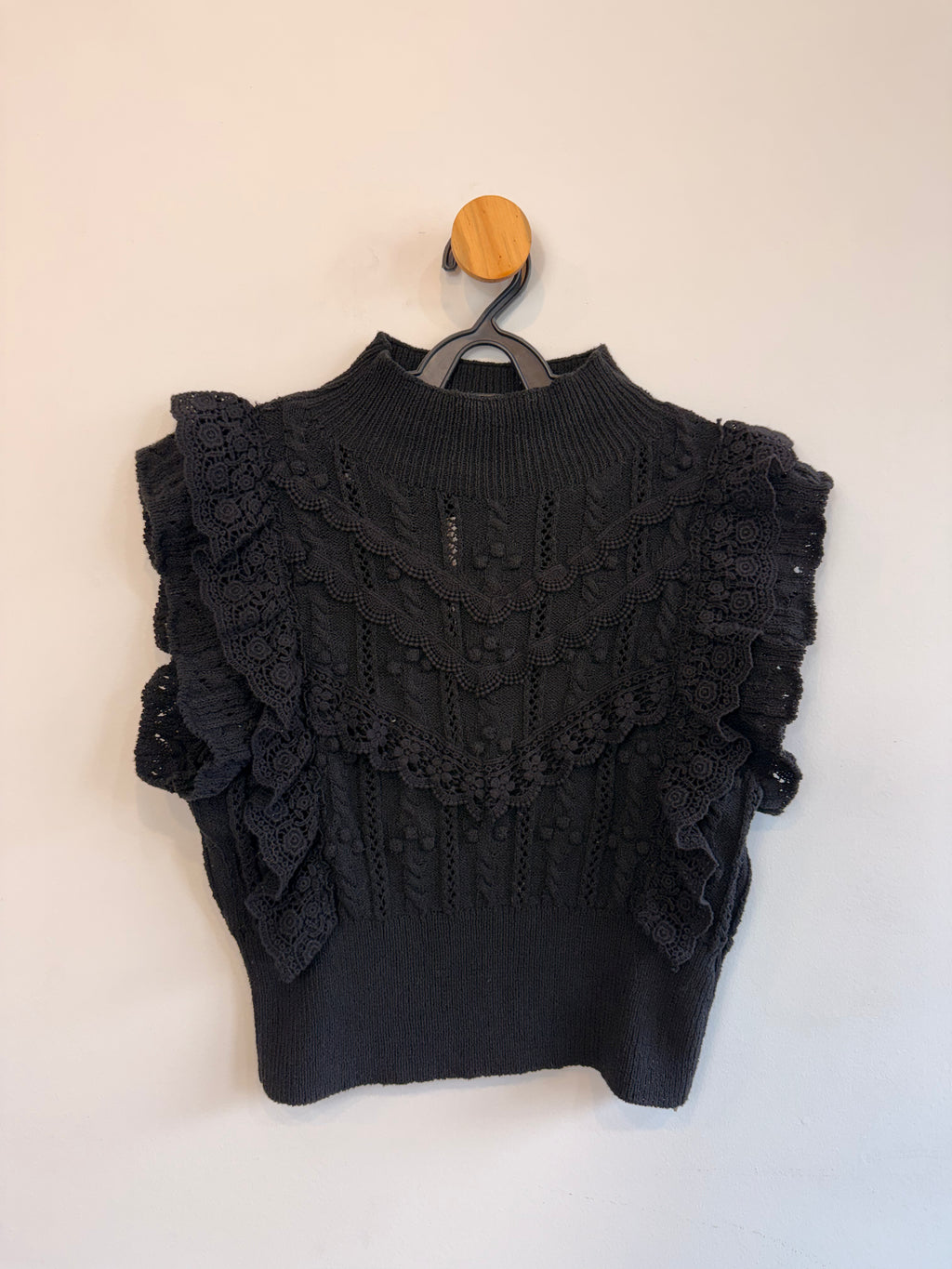 Blusa de Tricot Preta Zara
