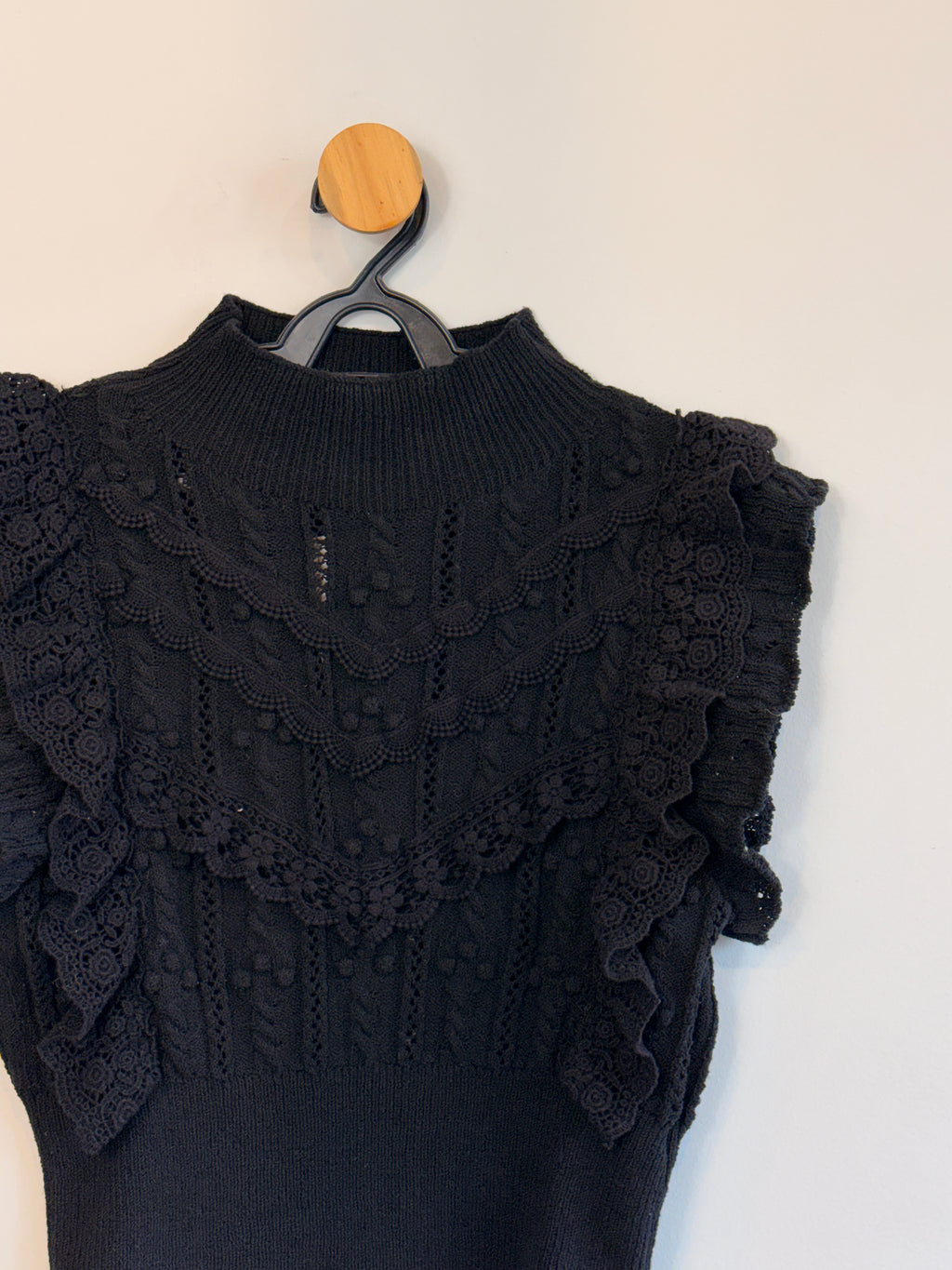 Blusa de Tricot Preta Zara