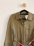 Parka Verde Militar Bordada Zara