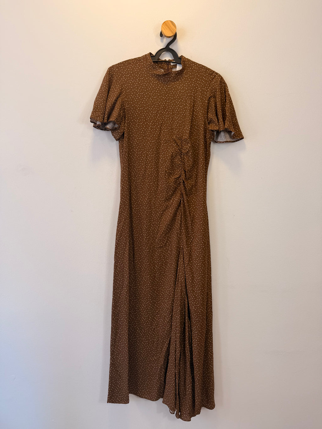 Vestido Poá Marrom
