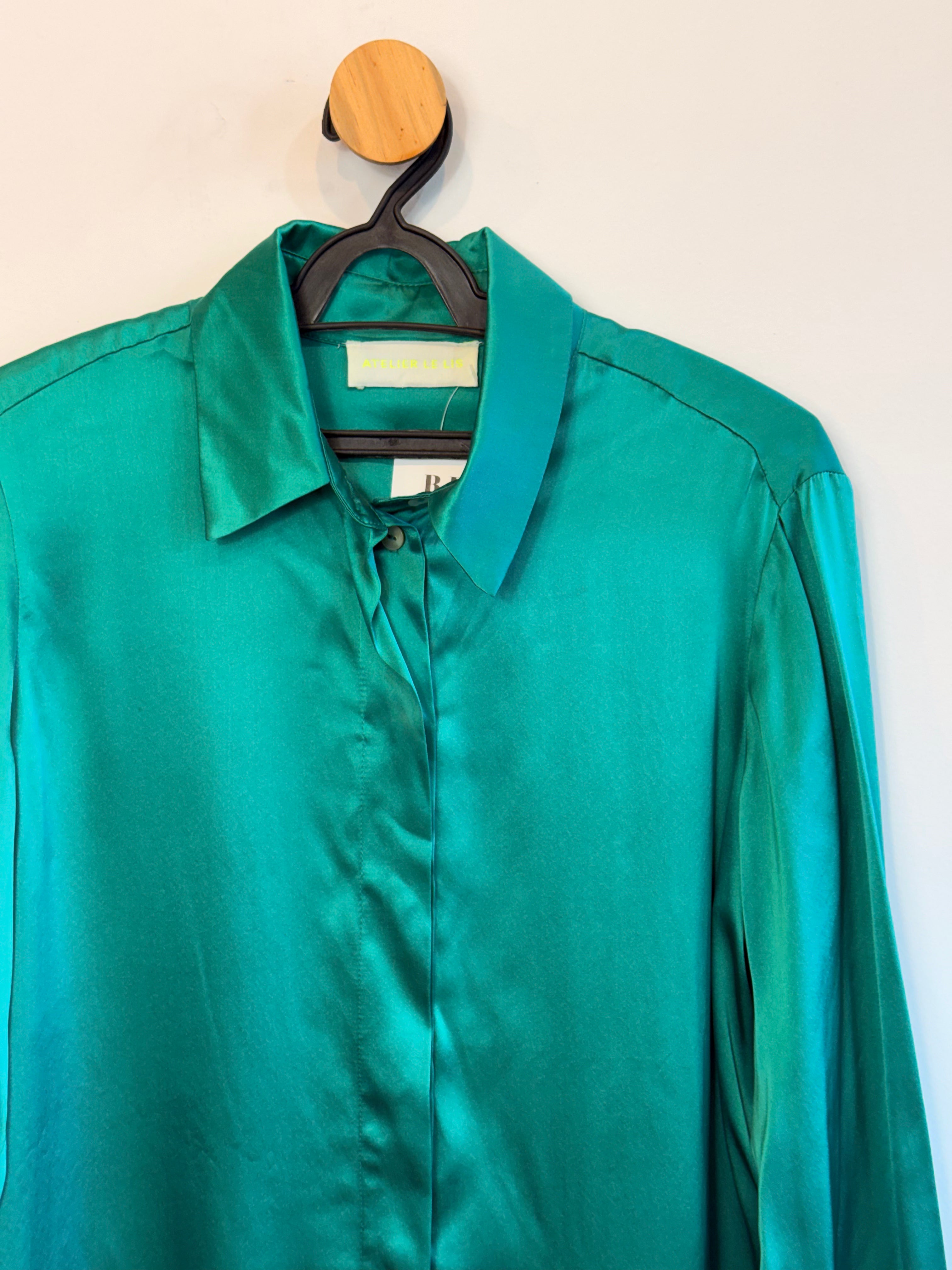 Camisa Verde 100% Seda