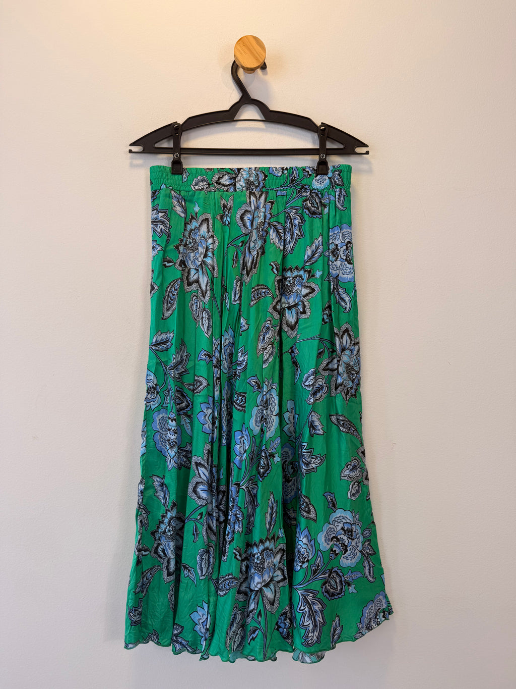 Saia Verde com Estampa Floral Zara