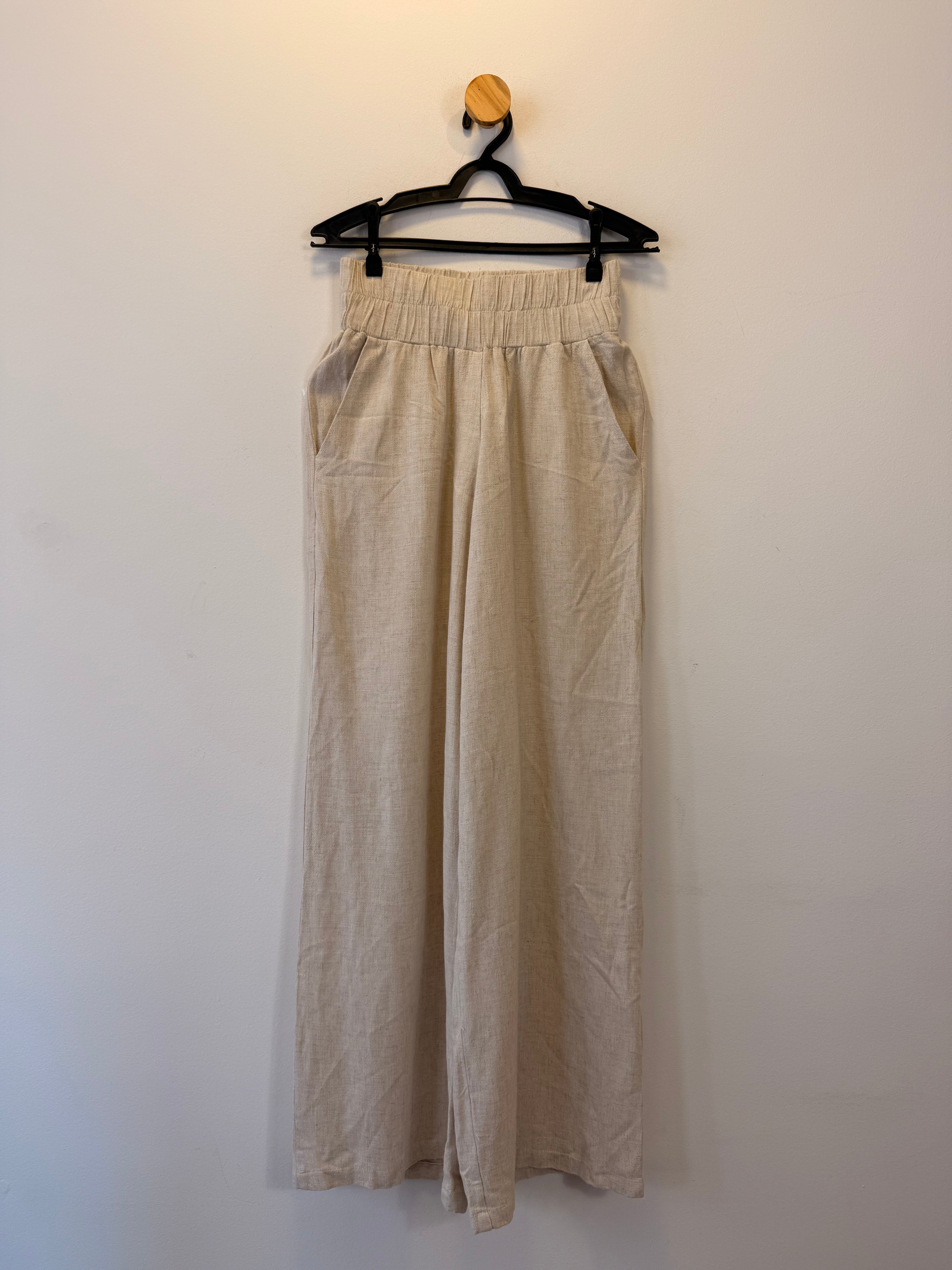 Calça Pantalona Bege