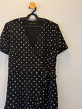 Vestido Poá Preto Banana Republic
