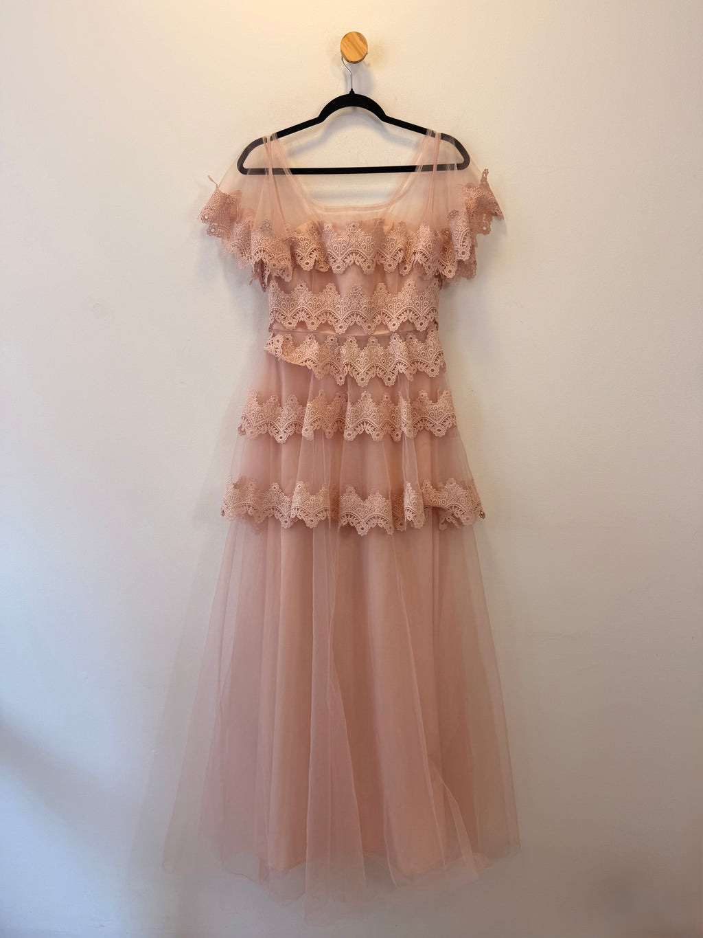 Vestido de Festa Rosa com Babados