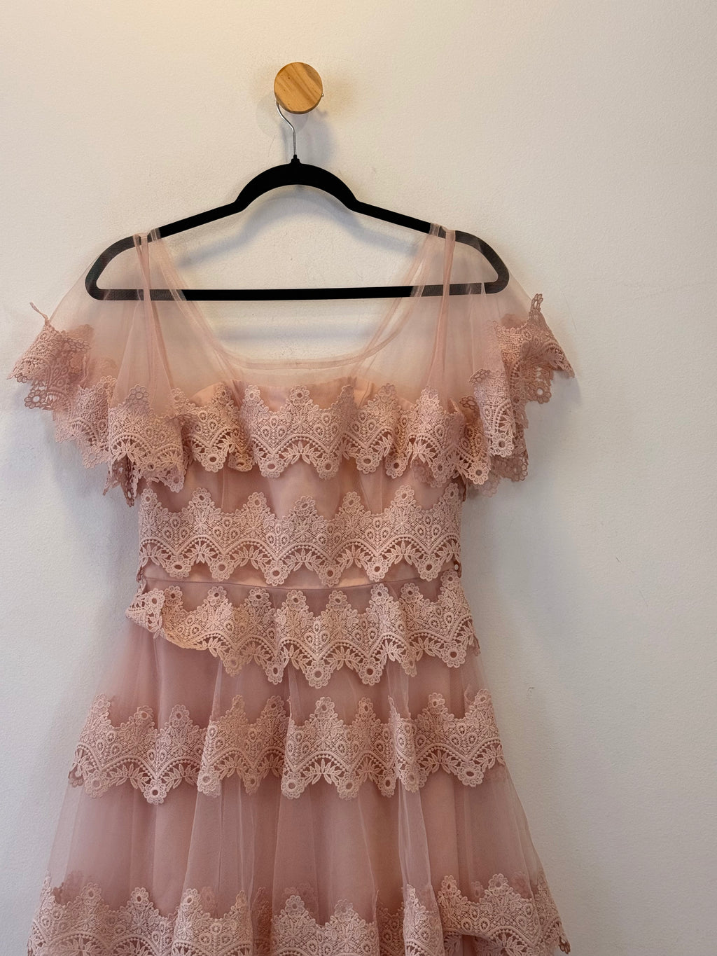 Vestido de Festa Rosa com Babados