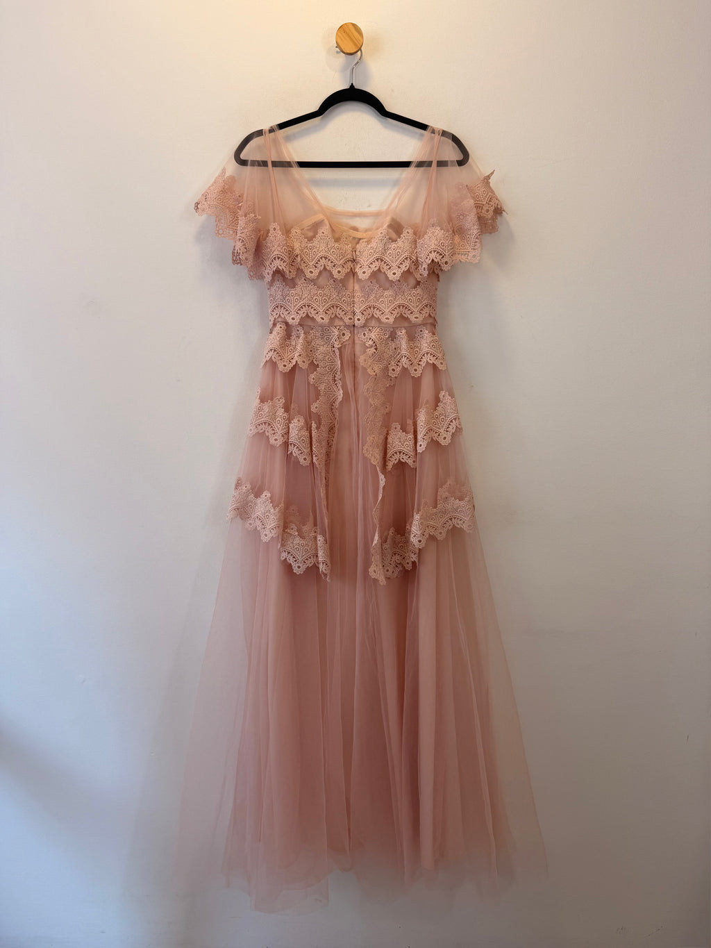 Vestido de Festa Rosa com Babados