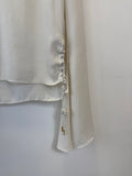 Blusa Branca Manga Flare