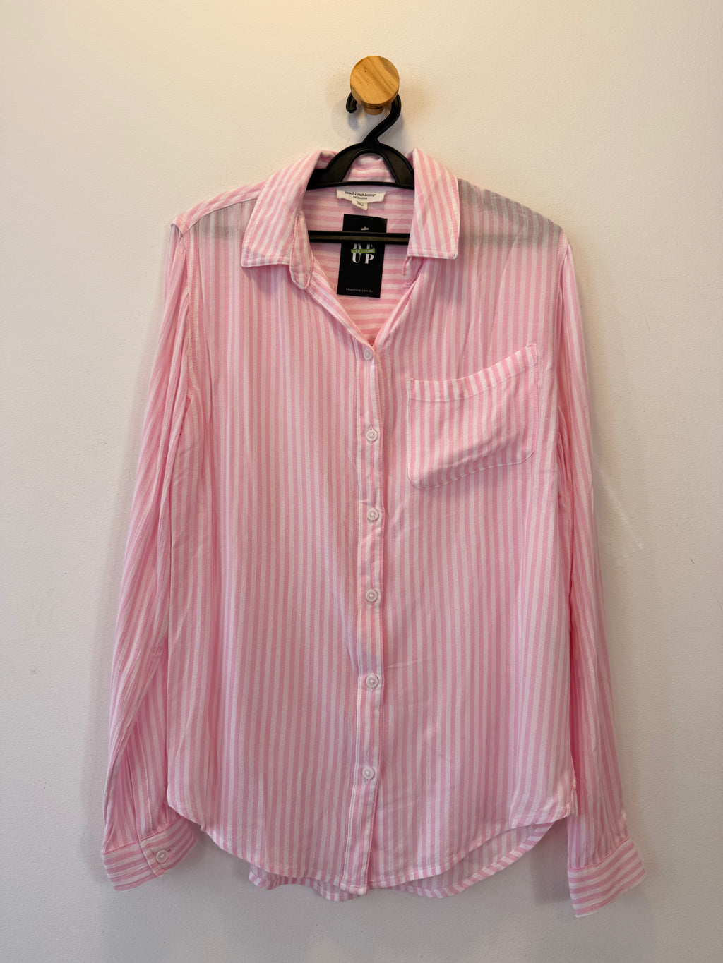 Camisa Listrada Rosa Beach Lunch