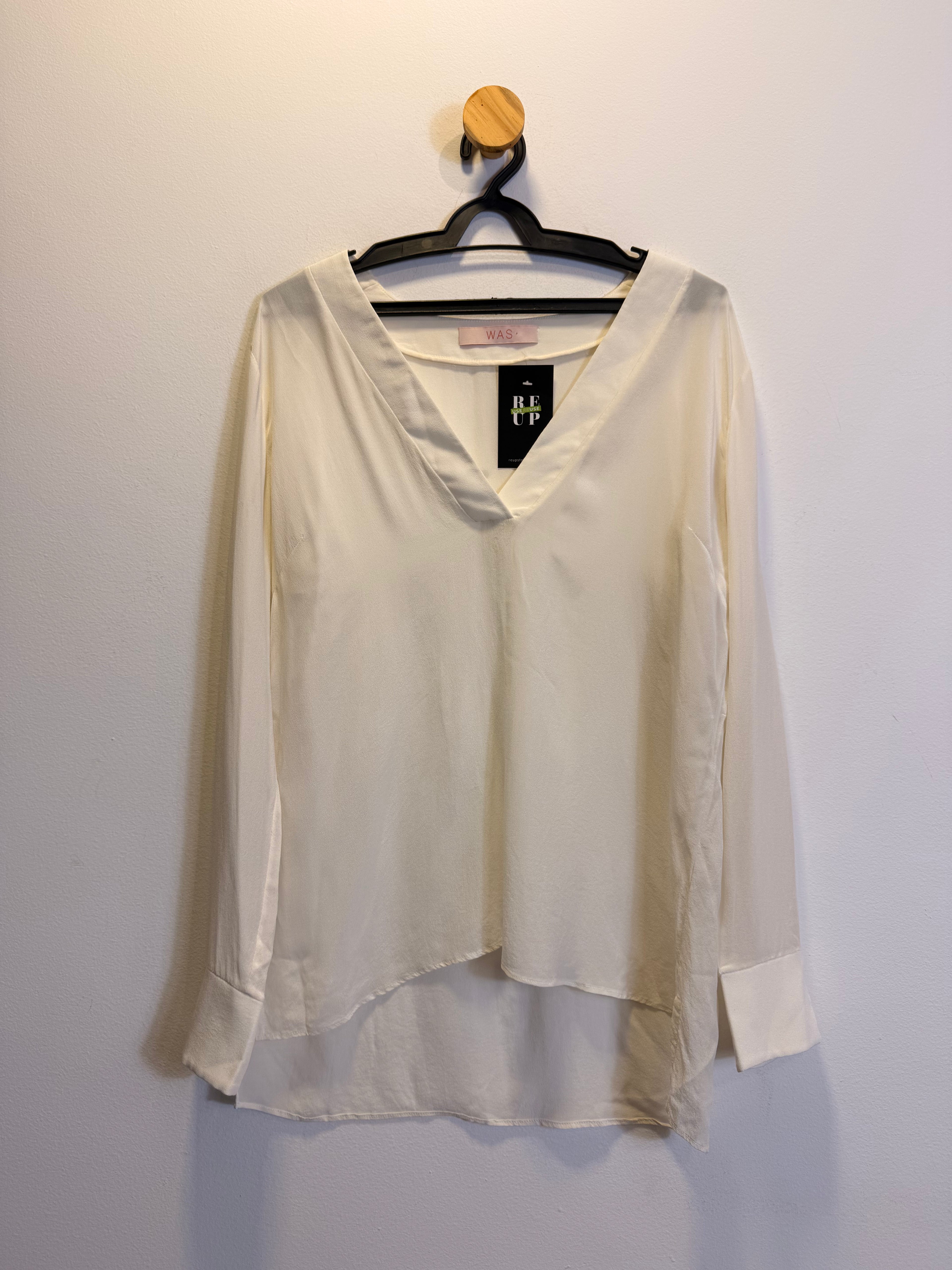 Camisa de Seda Branca Was