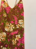 Vestido Marrom Estampa Floral