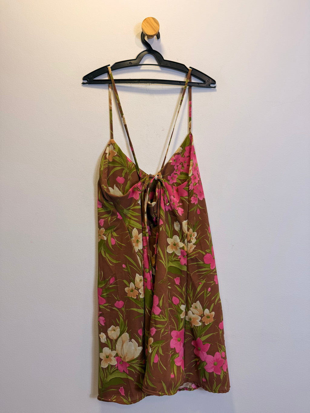 Vestido Marrom Estampa Floral