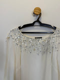 Blusa Branca Bordado em Paêtes