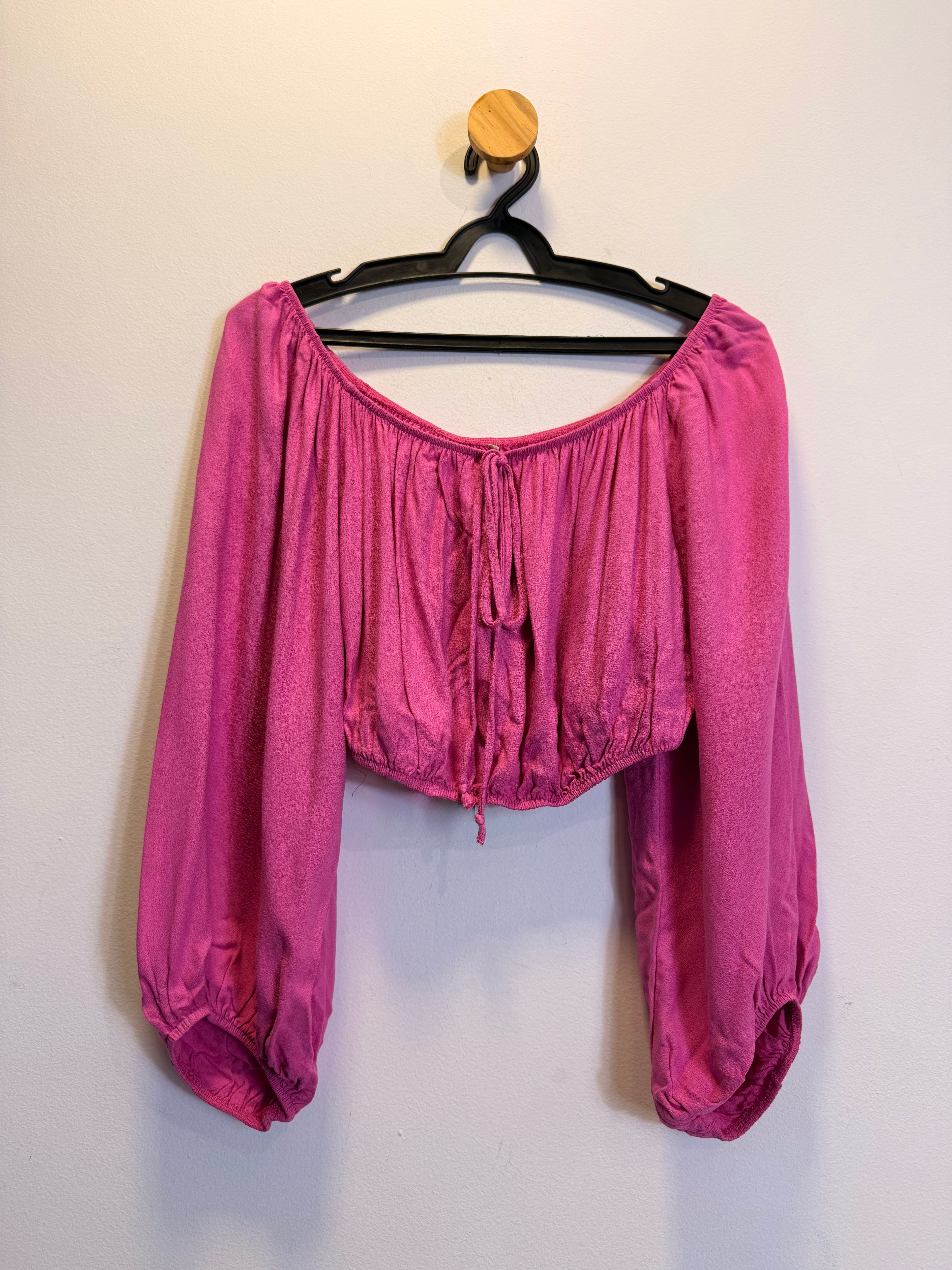 Blusa Cropped Rosa