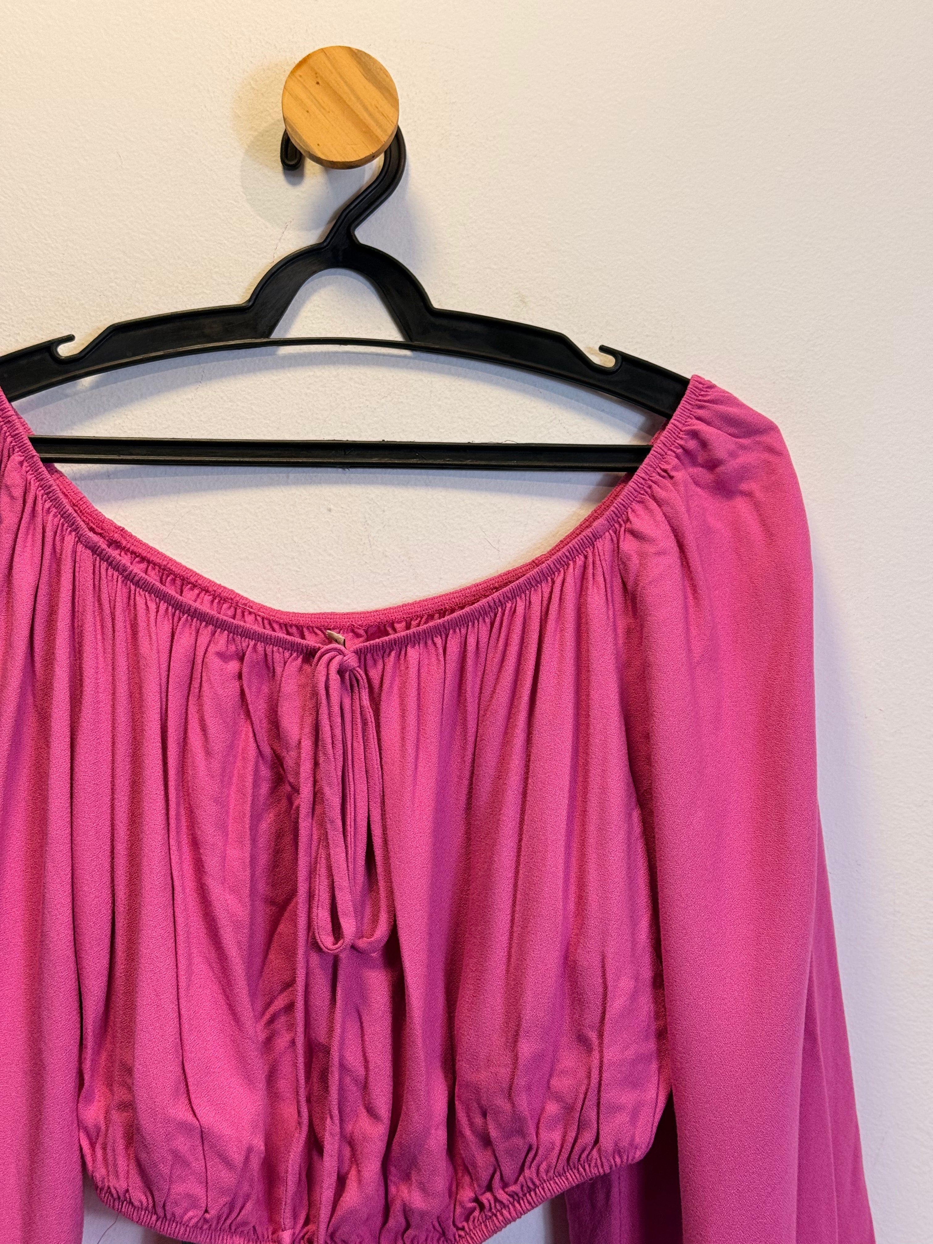Blusa Cropped Rosa