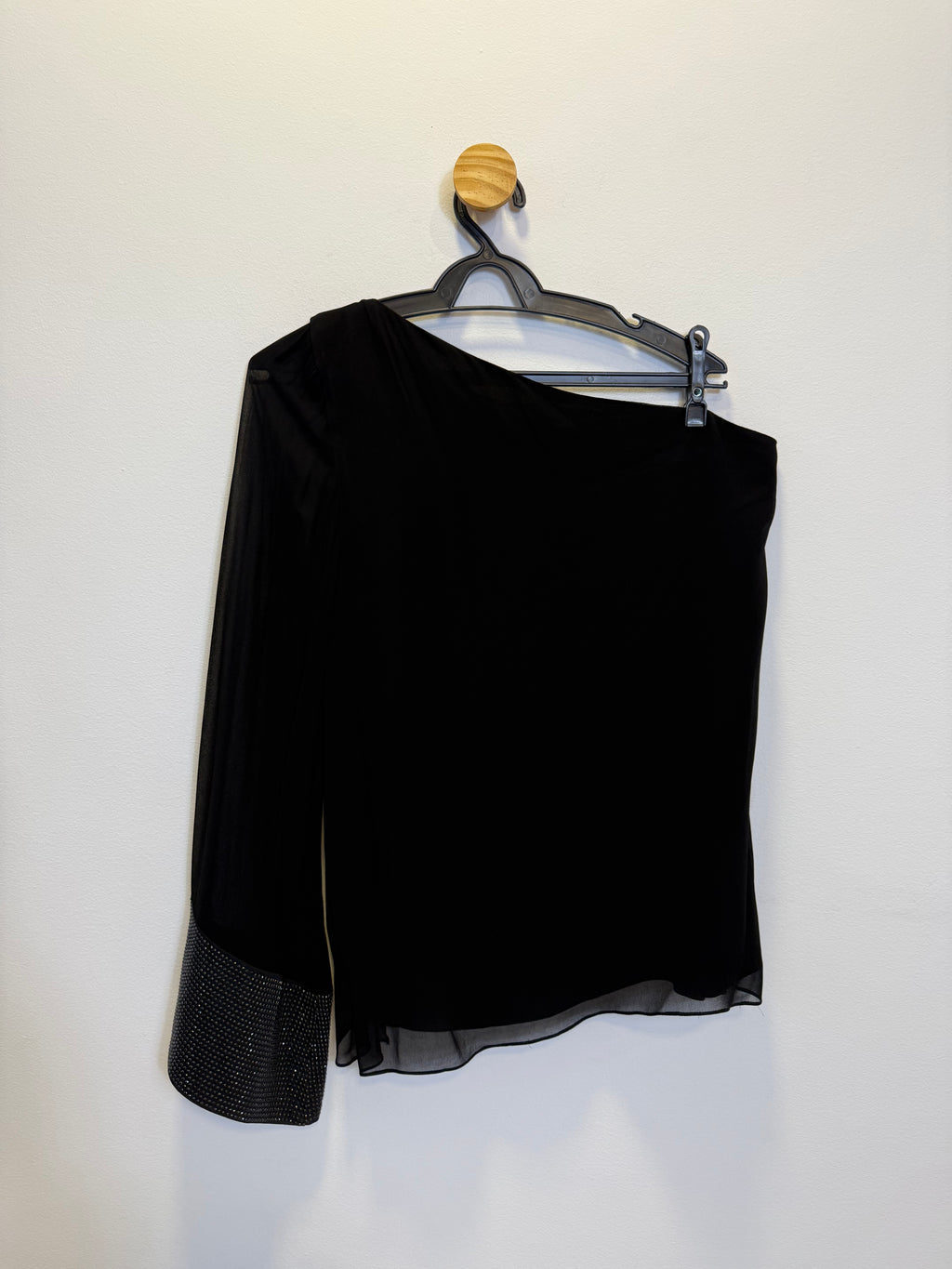 Blusa Preta Uma Manga