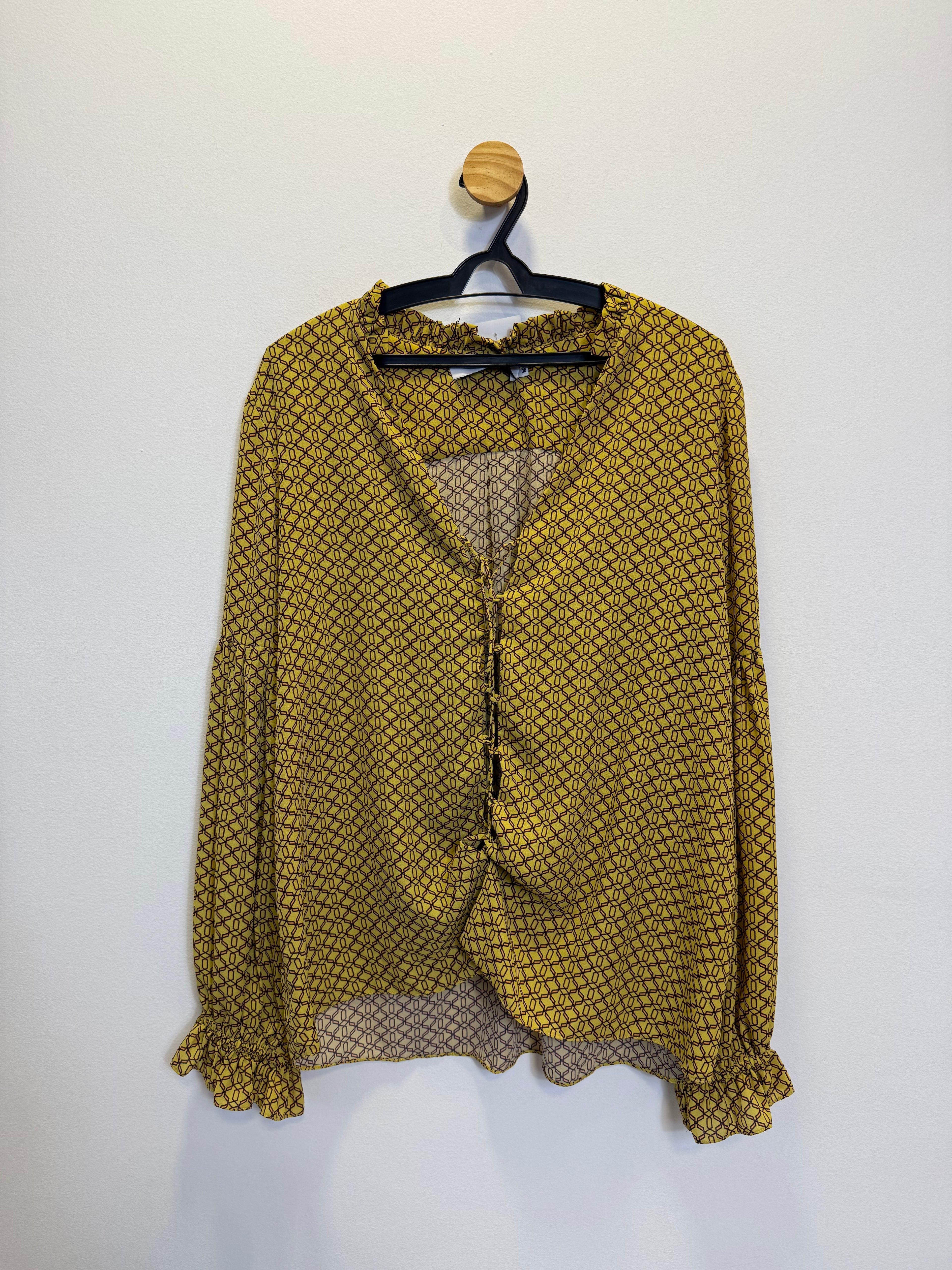 Blusa Amarela Estampa Geométrica