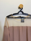 Blusa Nude Mangas com Babados