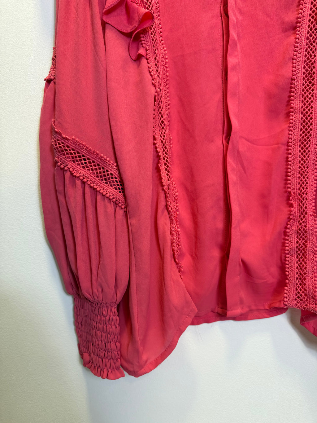 Camisa Rosa com Babados