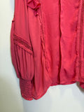 Camisa Rosa com Babados