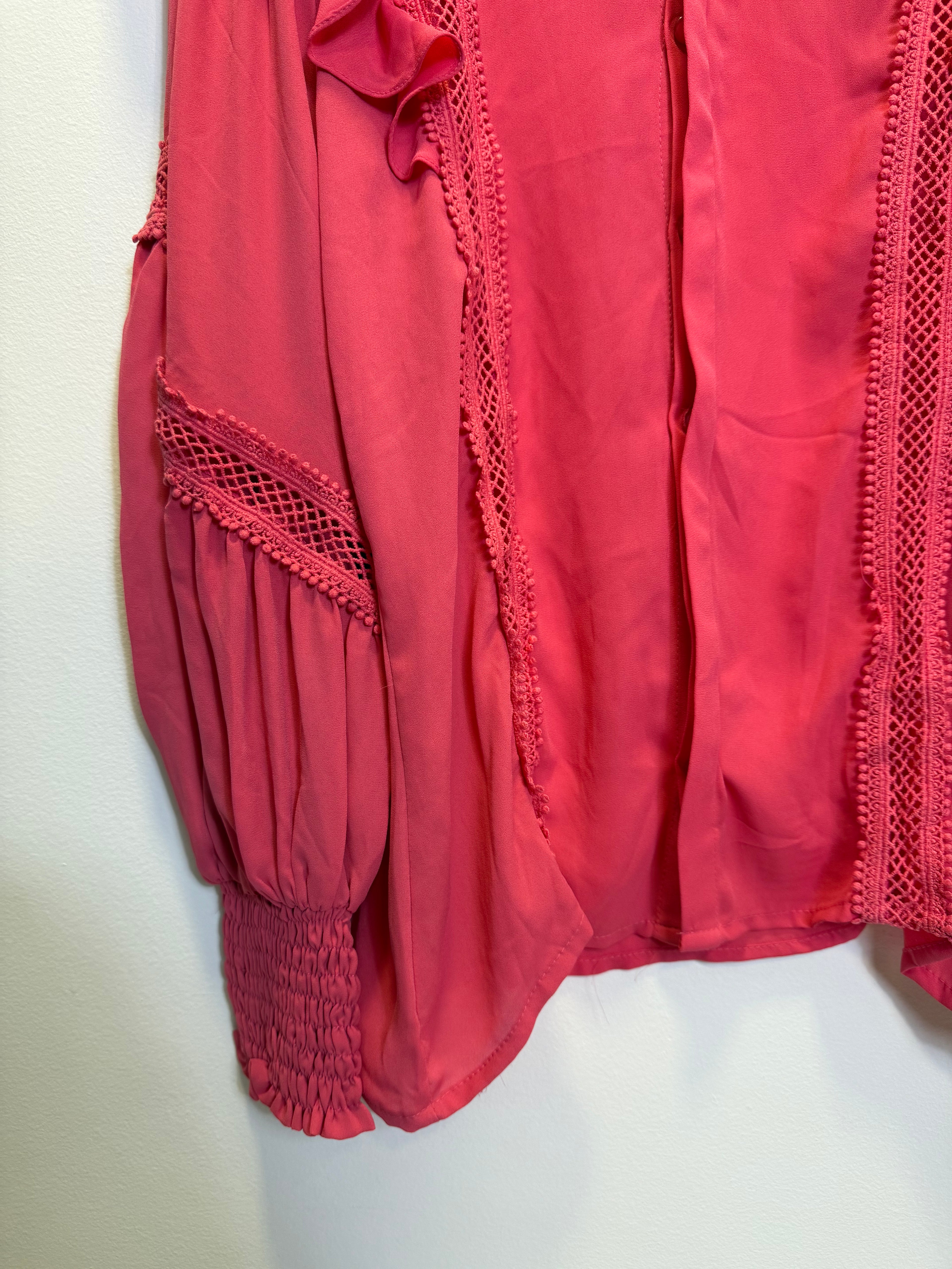 Camisa Rosa com Babados