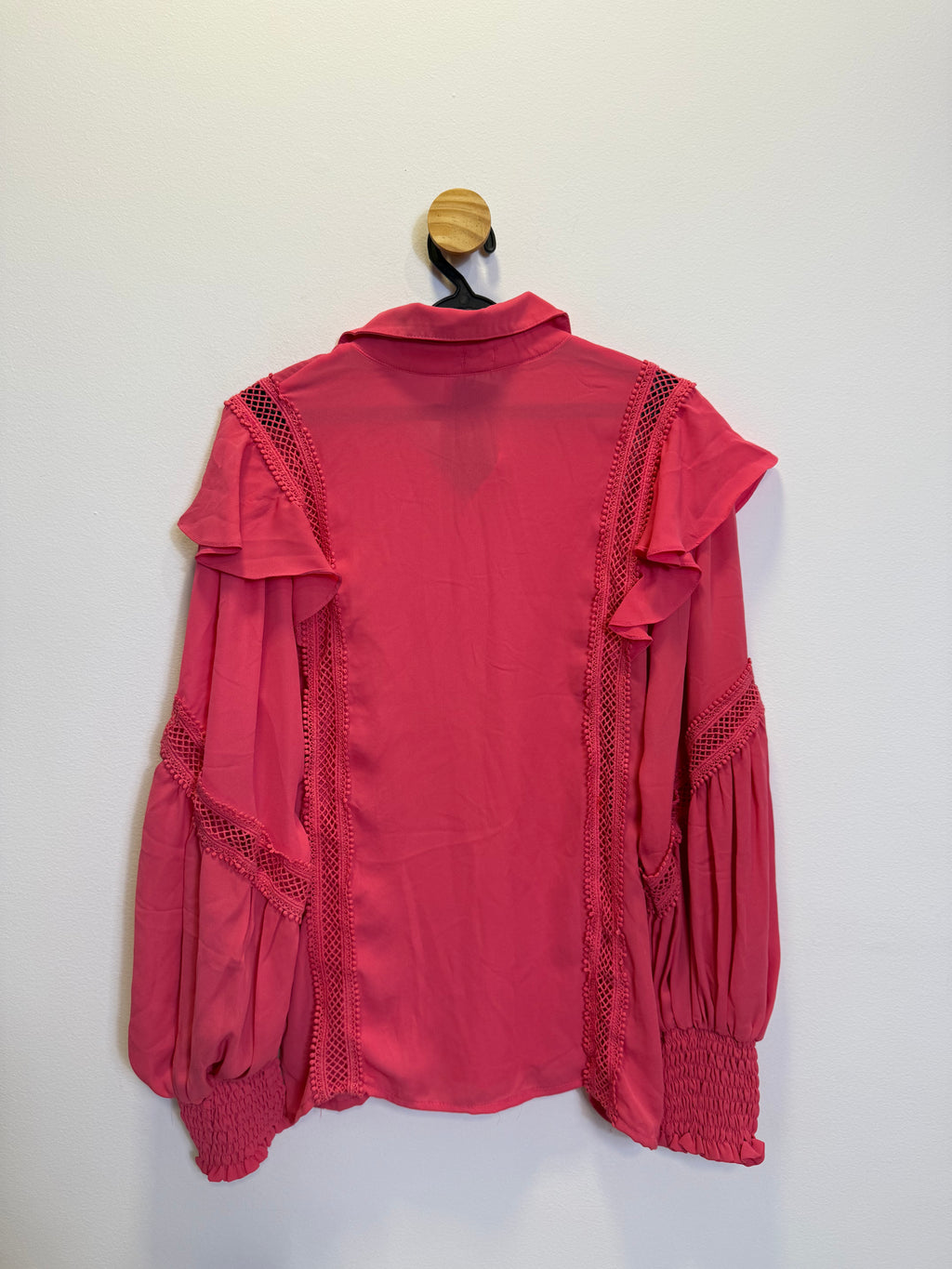Camisa Rosa com Babados