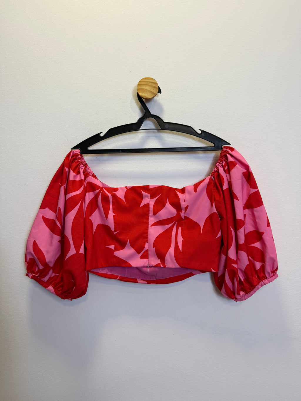 Cropped Vermelho e Rosa