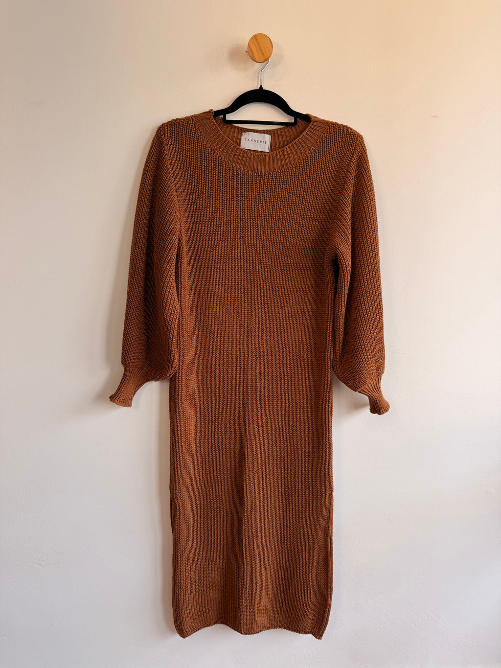 Vestido de Tricot Marrom Tannerie
