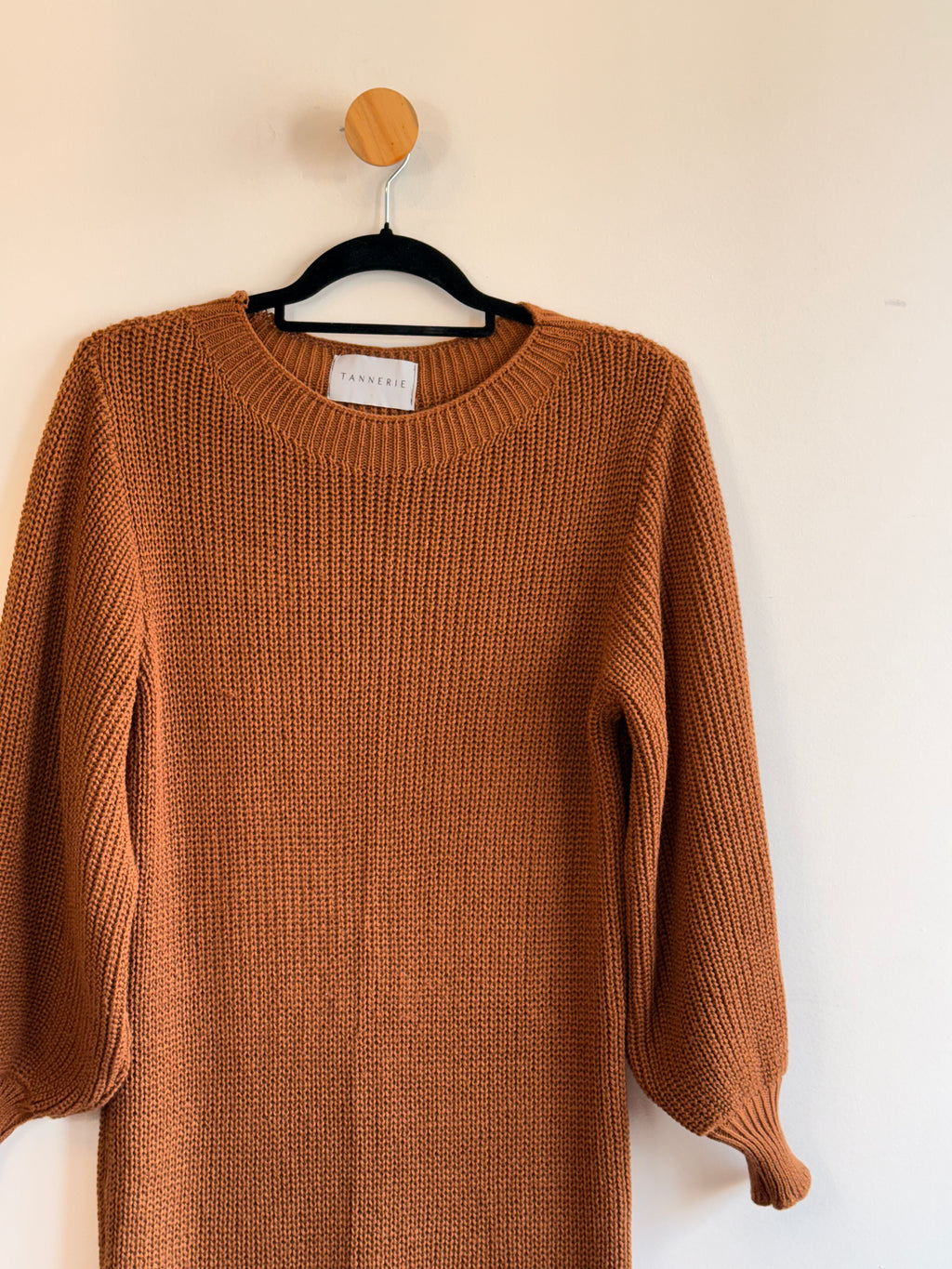 Vestido de Tricot Marrom Tannerie