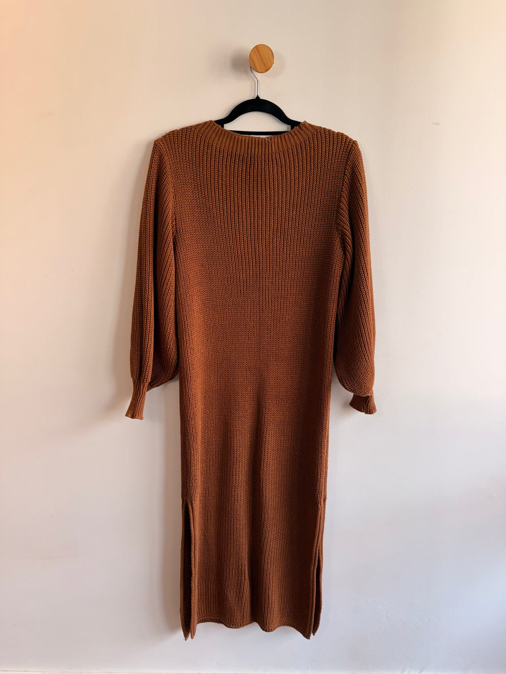 Vestido de Tricot Marrom Tannerie