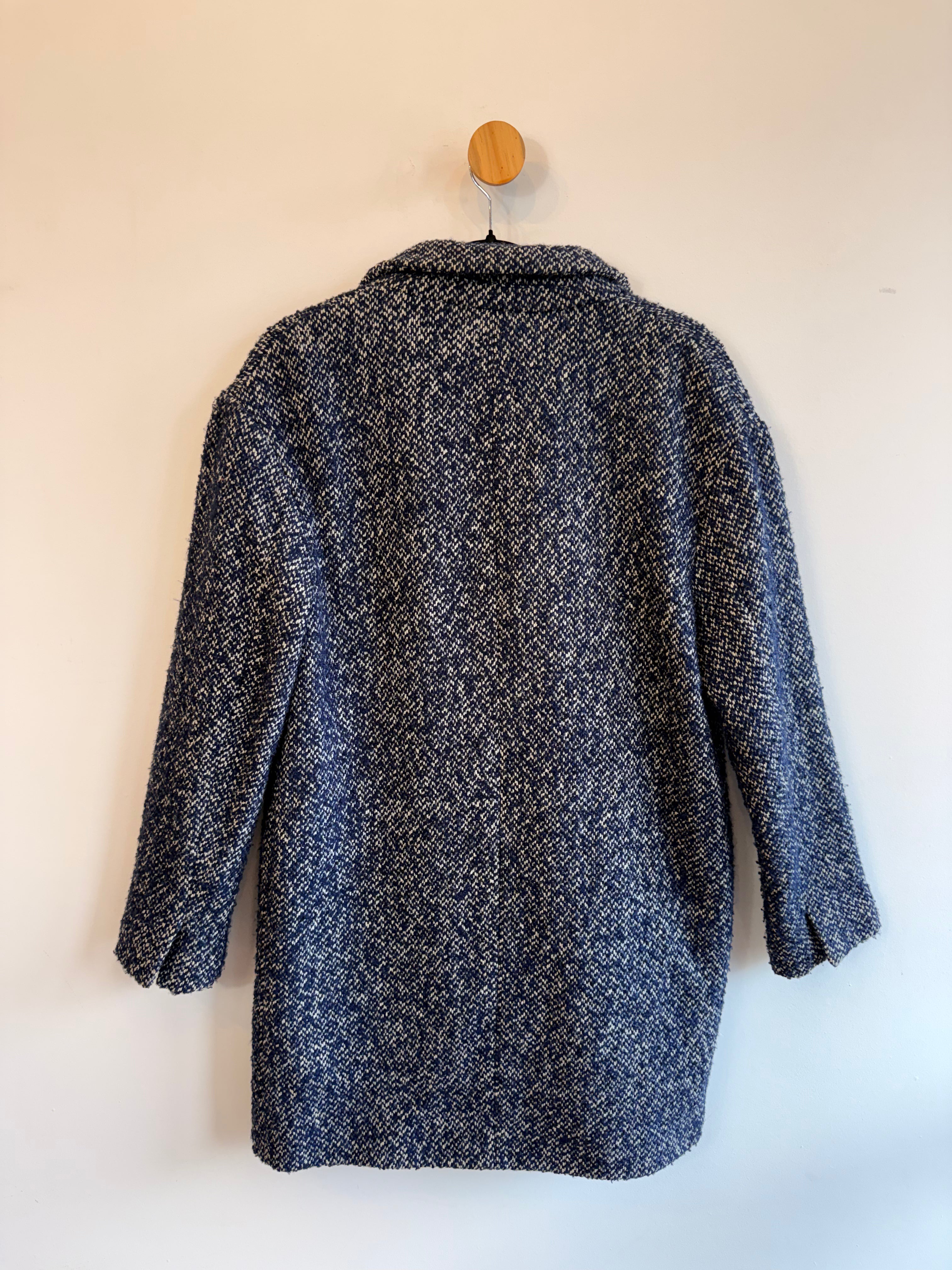 Casaco de Tweed Azul Zara