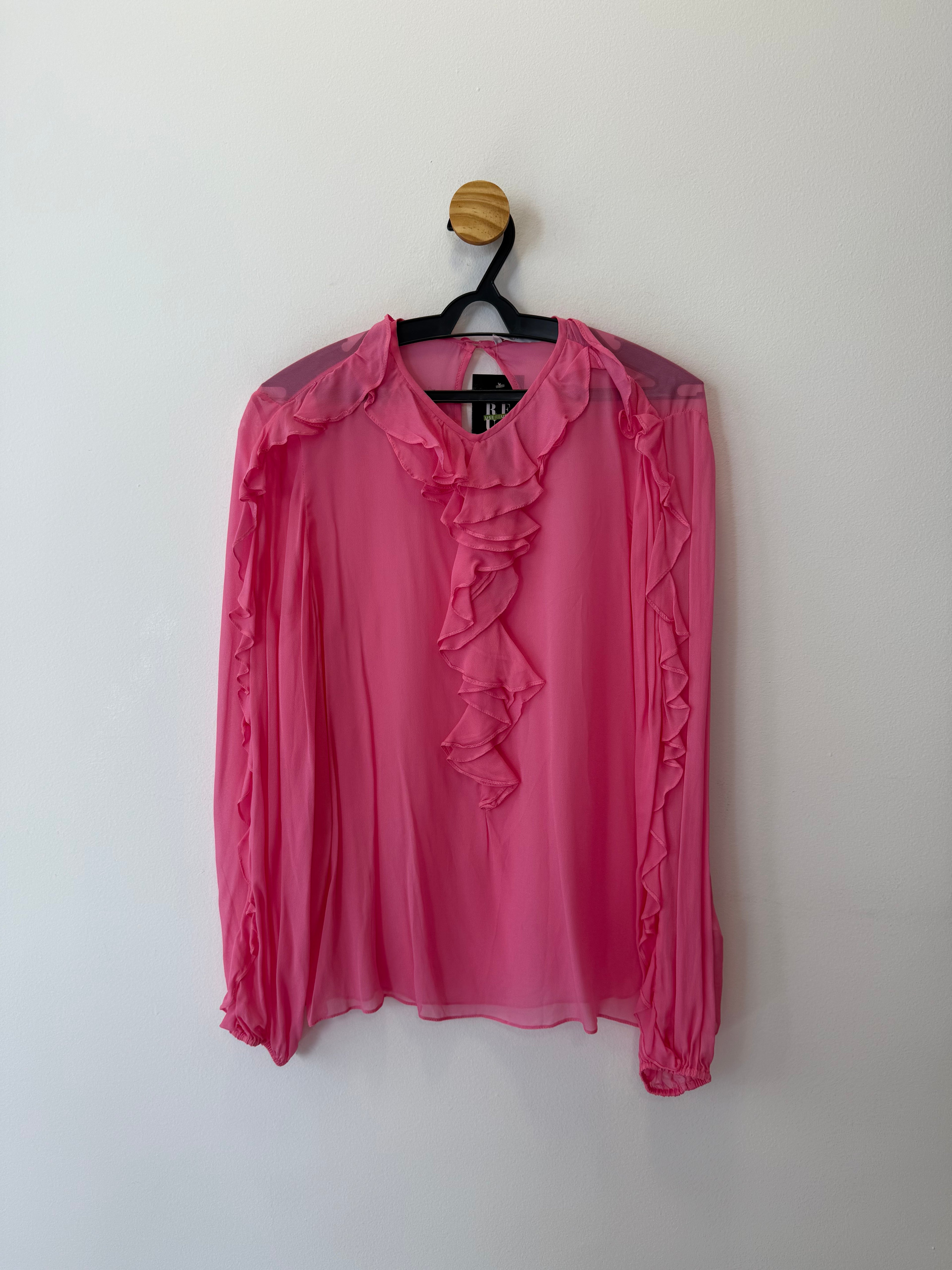 Blusa Rosa com Babados