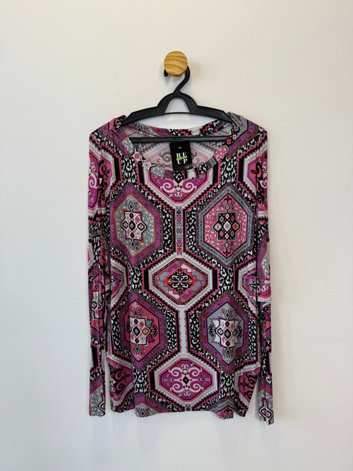 Blusa Estampa Rosa