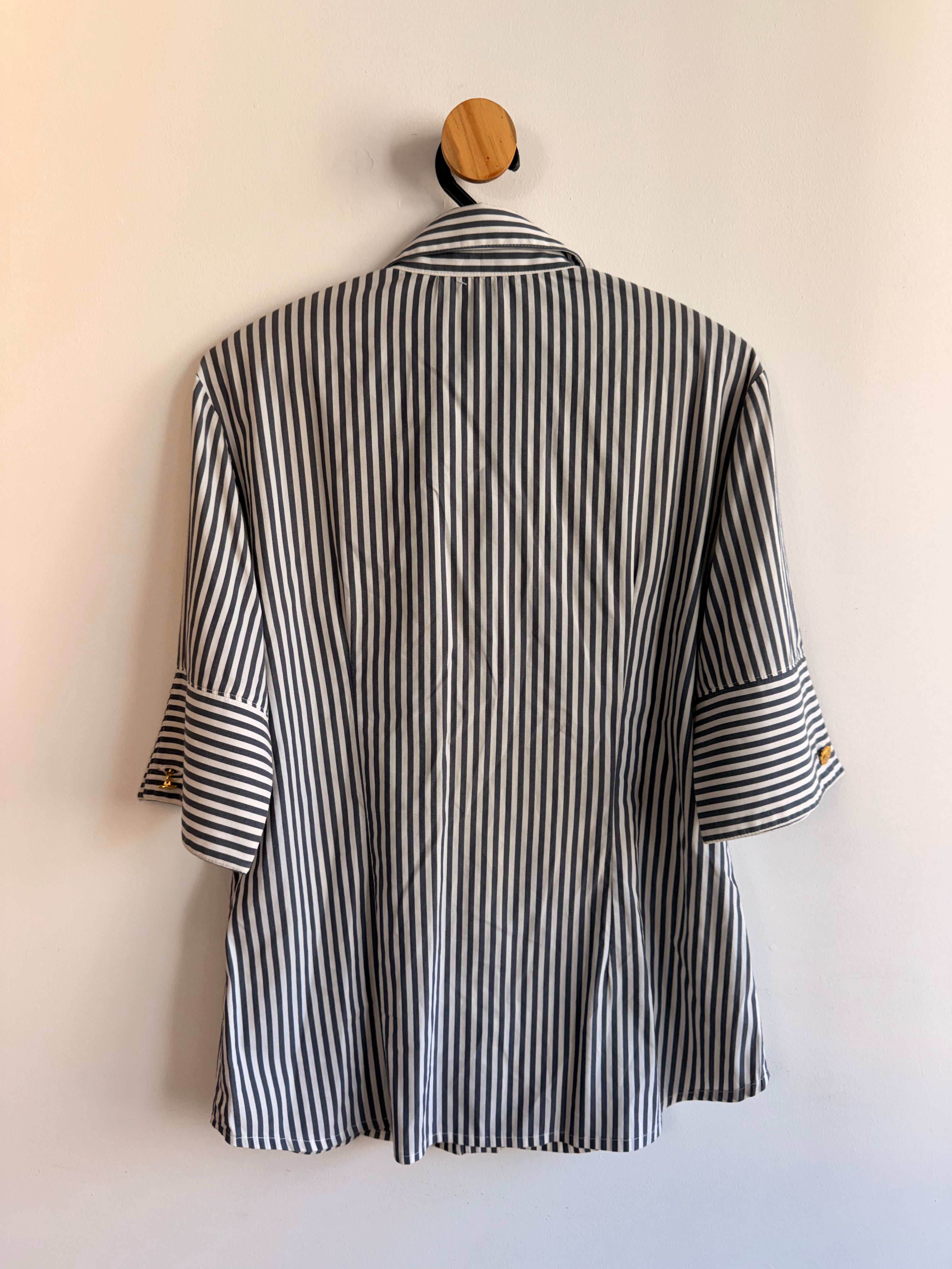 Camisa Listrada Manga Curta