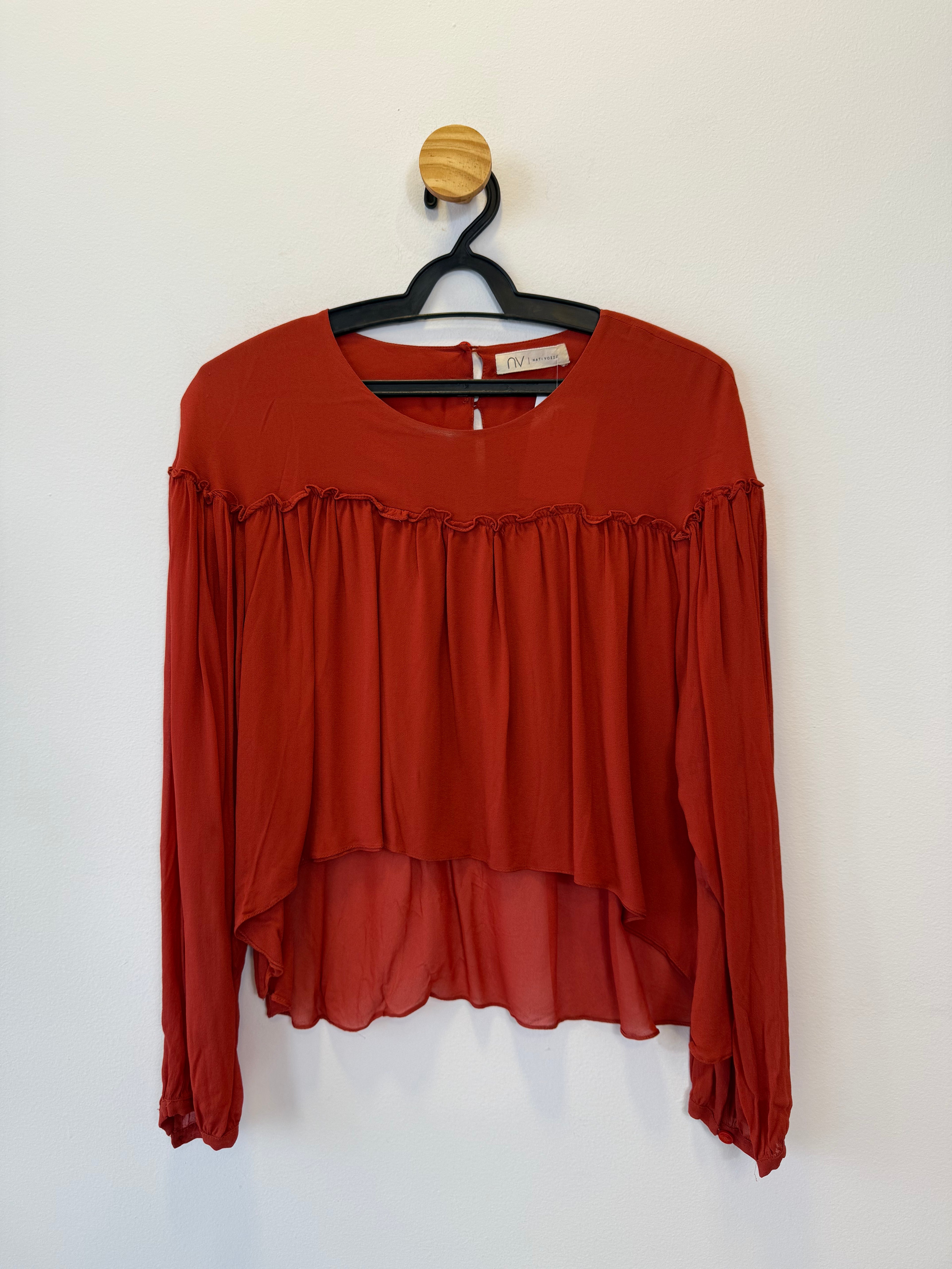 Blusa Fluida Terracota