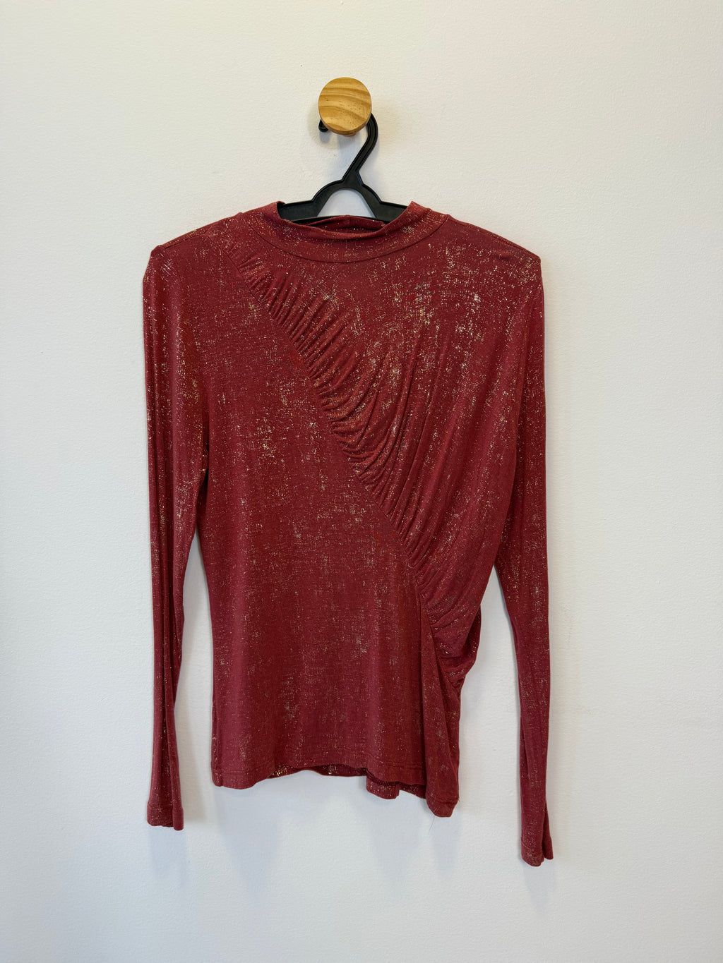 Blusa Drapeada Marsala